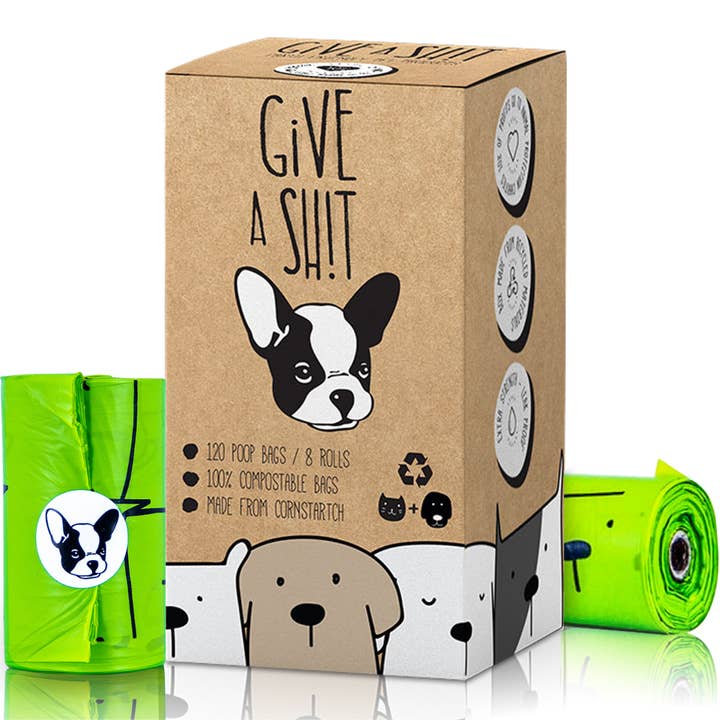 100% Certified Home Compostable Dog Poop Bags - 120 Bags for wholesale by Give A Sh!t