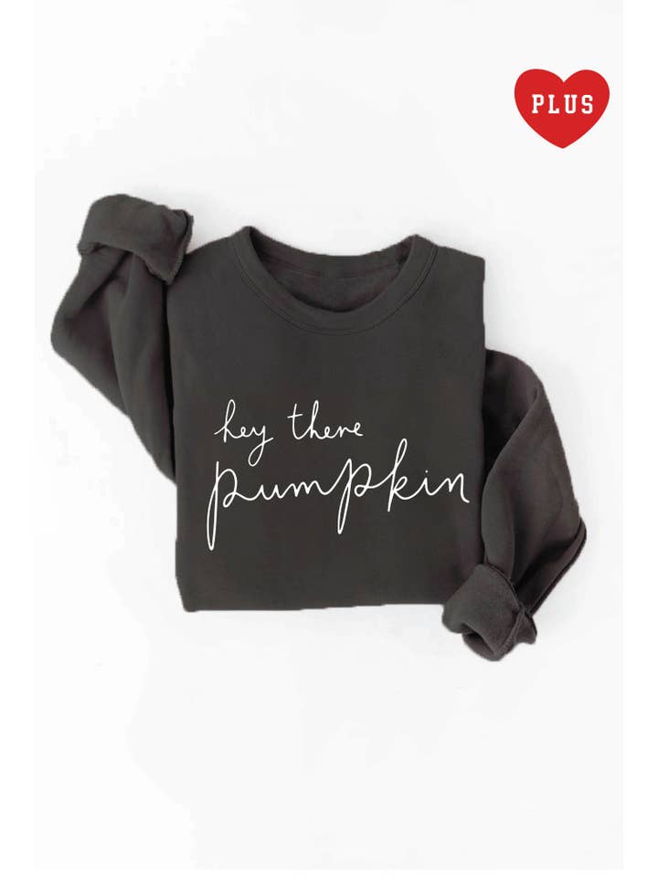 OAT COLLECTIVE - Wholesale Graphic Sweatshirt - Women's - HEY THERE PUMPKIN Plus Graphic Sweatshirt17