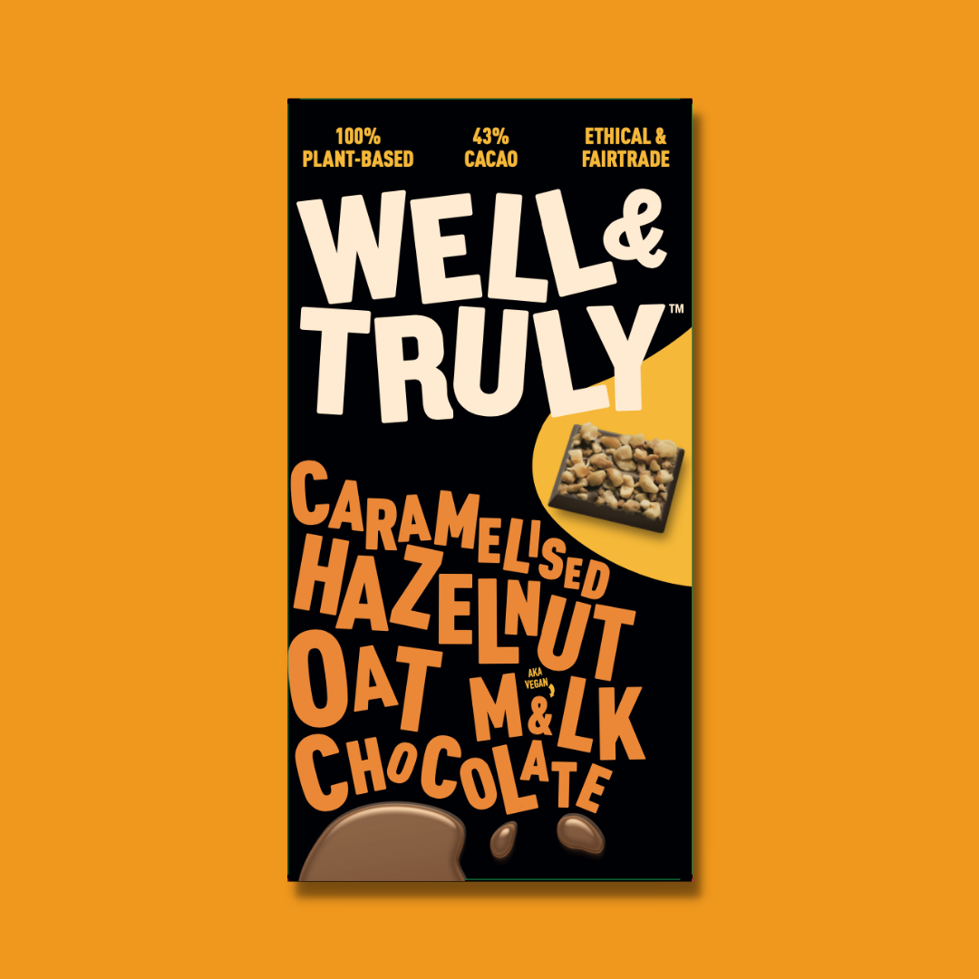 Well&Truly - Wholesale Chocolate Bar - Caramelised Hazelnut Oat M&LK Chocolate 10x90g4