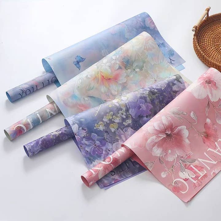 Ladylande - Wholesale Wrapping Paper Roll - Double-Sided flower wrapping paper 35*50cm (10 Sheet)2