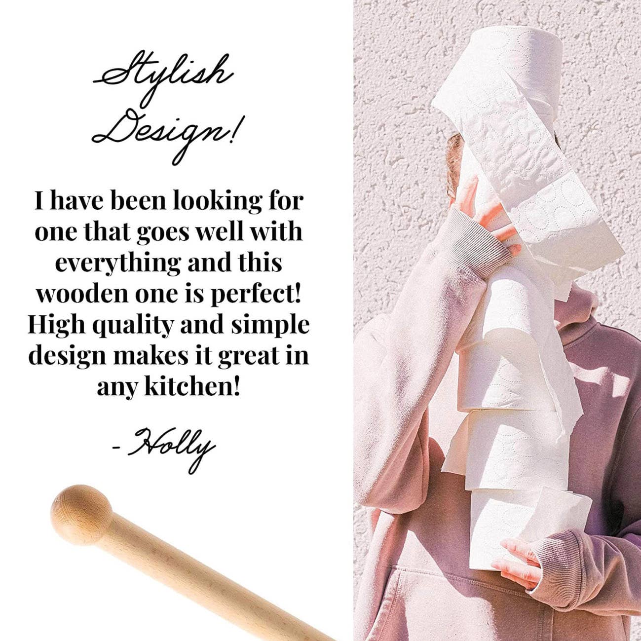 Tuuli GmbH - Wholesale Paper Towel Holder - Wooden Kitchen Roll Holder - Paper Towel Holder 35 x 12 cm5