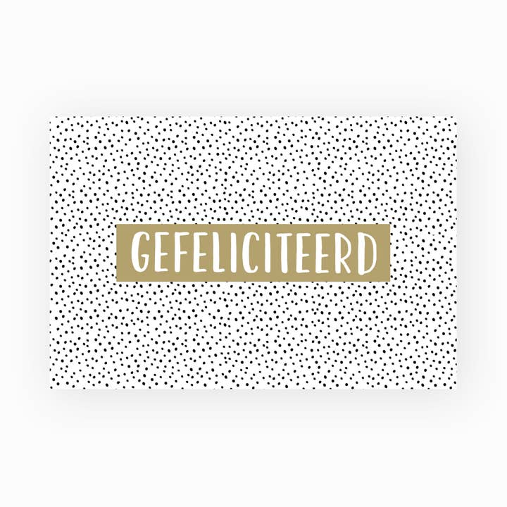 Mini card - Congratulations for wholesale by Studio Hoeked