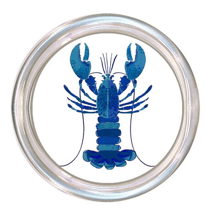 C9291-Blue Festive Lobster Coaster for wholesale by Marye-Kelley