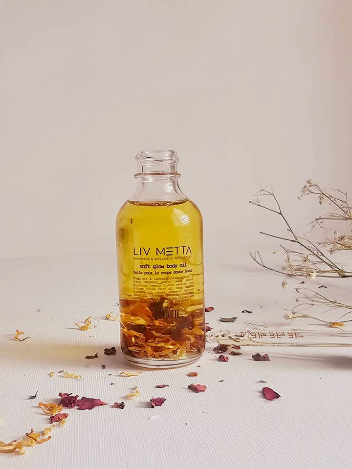 Soft Glow Body Oil - Rose for wholesale by Liv Metta