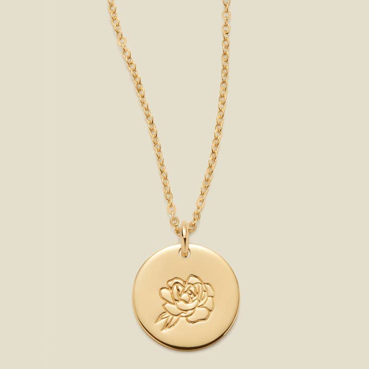 Made By Mary - Wholesale Pendant/Charm Necklace - Birth Flower Necklace - 1/2"20