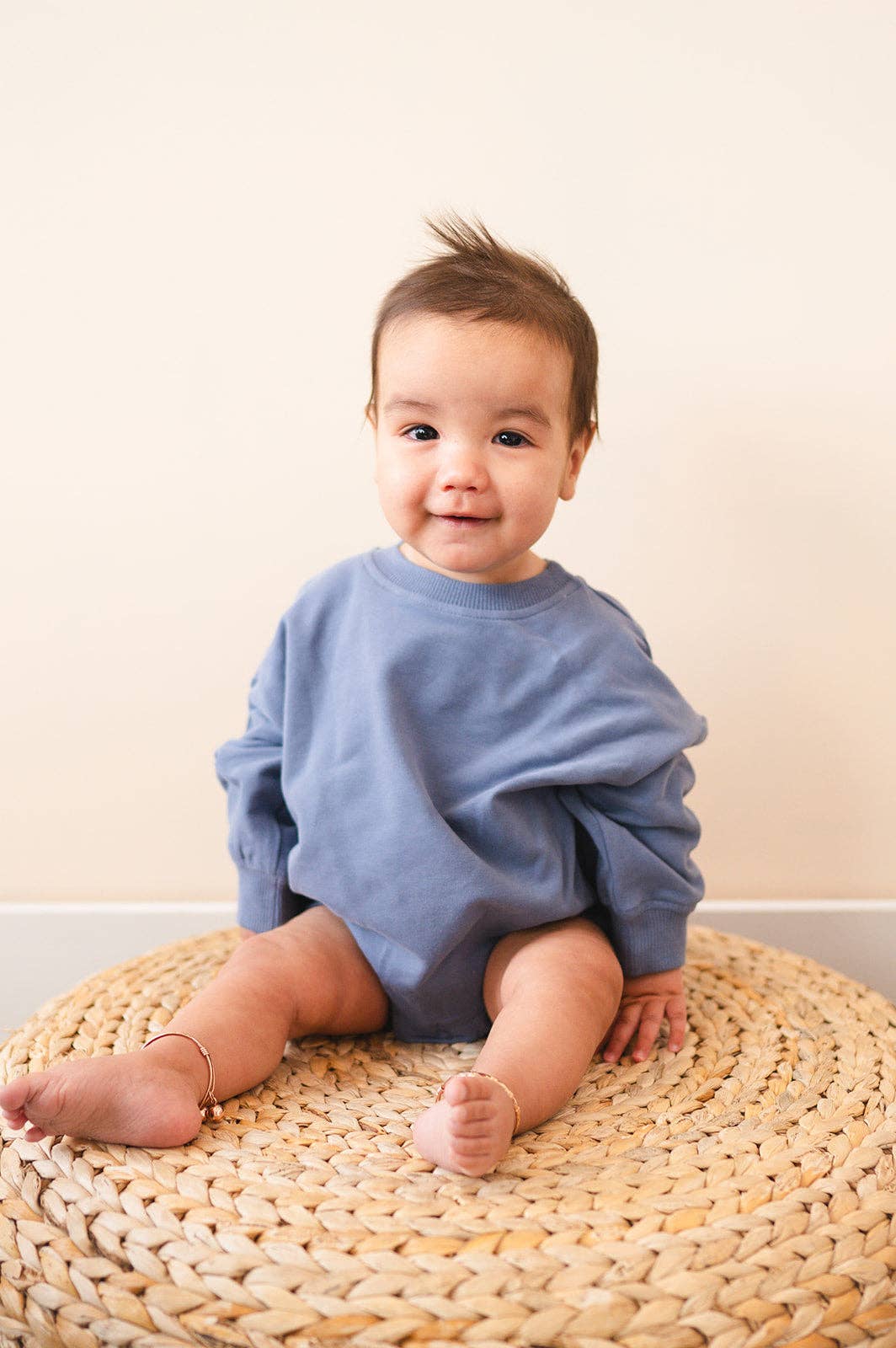 Addie Joy company - Wholesale Romper - Kids - Oversized Cozy Romper - Dreamy Blue5