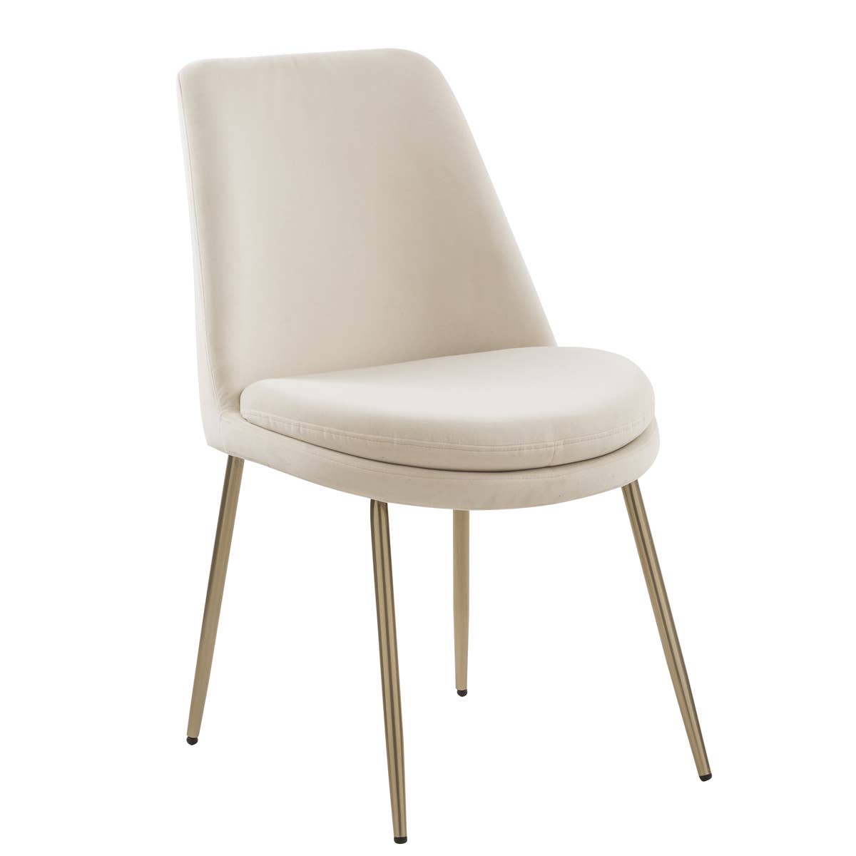 HOMYCASA DESIGN INC - Wholesale Chair - Modern Velvet Dining Chair- Gold Legs-Beige0