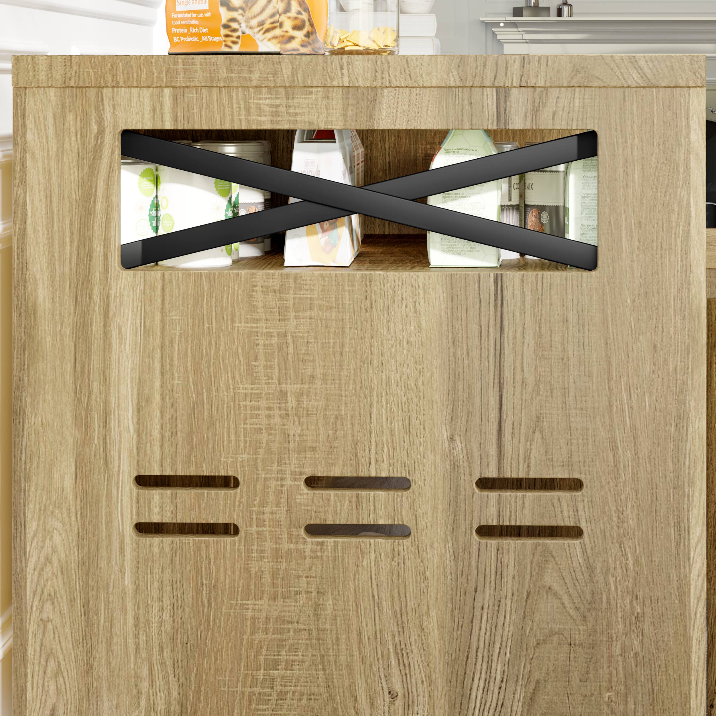 39F Inc. - Wholesale Pet Scratcher - Cat - Large Cat Litter Box Enclosure with LED & Scratching Post15