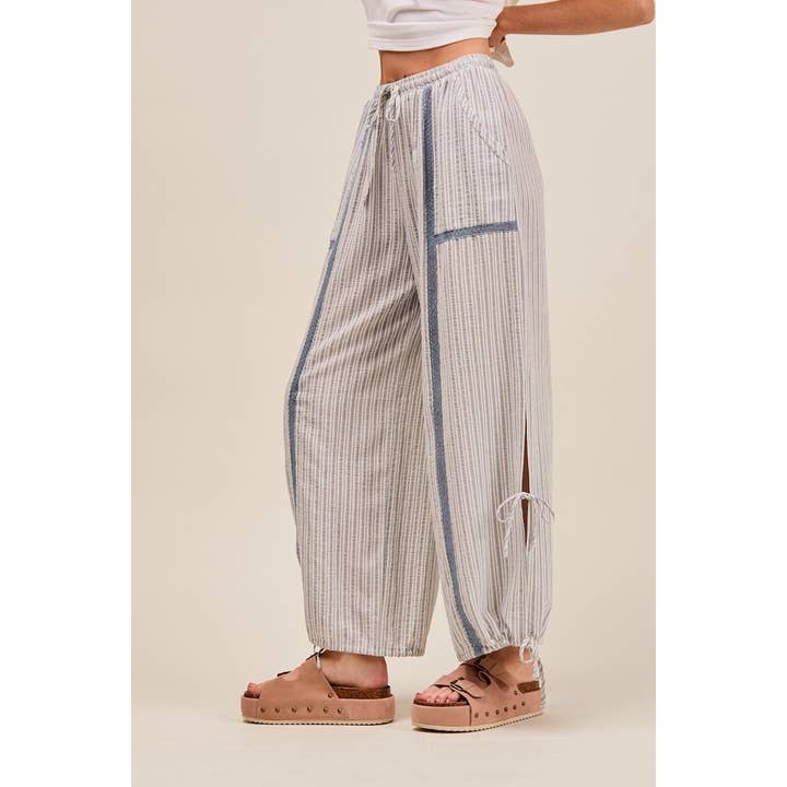 IVE - Wholesale Pants - Women's - LIGHTWEIGHT MULTI STRIPE JOGGER PANTS