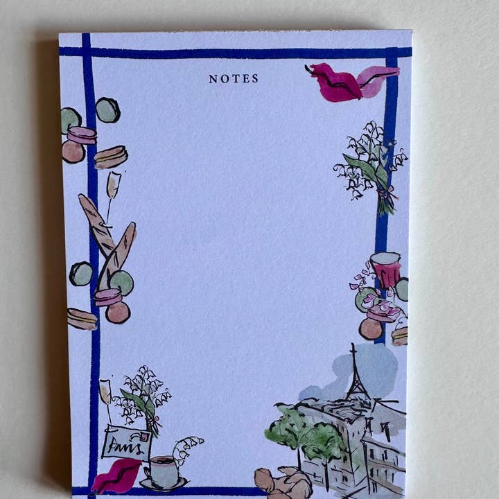 Edinburgh Letters – wholesale Notepad – Paris Kisses - A6 Notepad1