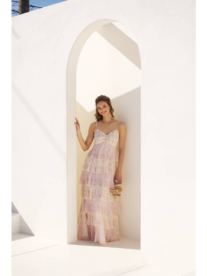 in february - Wholesale Dress - Women's - DEFINITION OF SEASONLESS FEMINITY FLORAL TIERED MAXI DRESS5