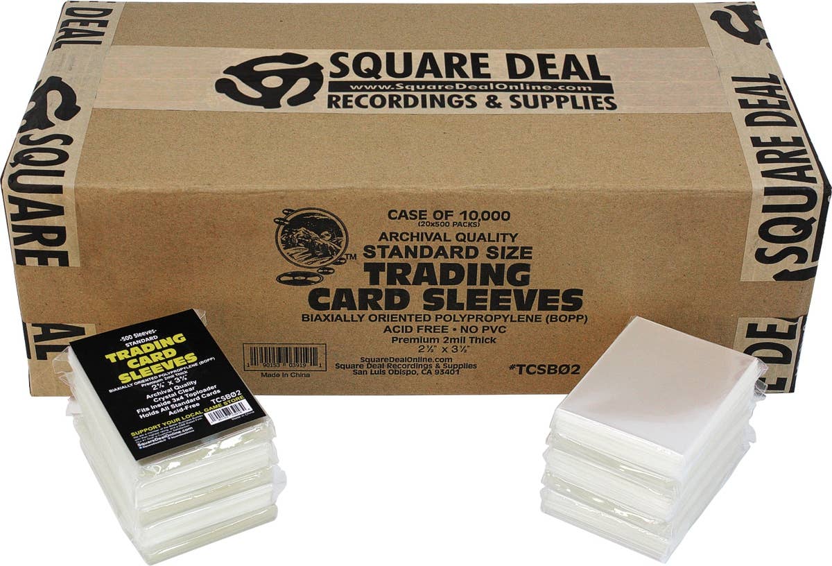 Square Deal Recordings & Supplies - Wholesale Card Game - Trading Card Sleeve - Premium 2mil Polypropylene - 2.6"x3.6"6
