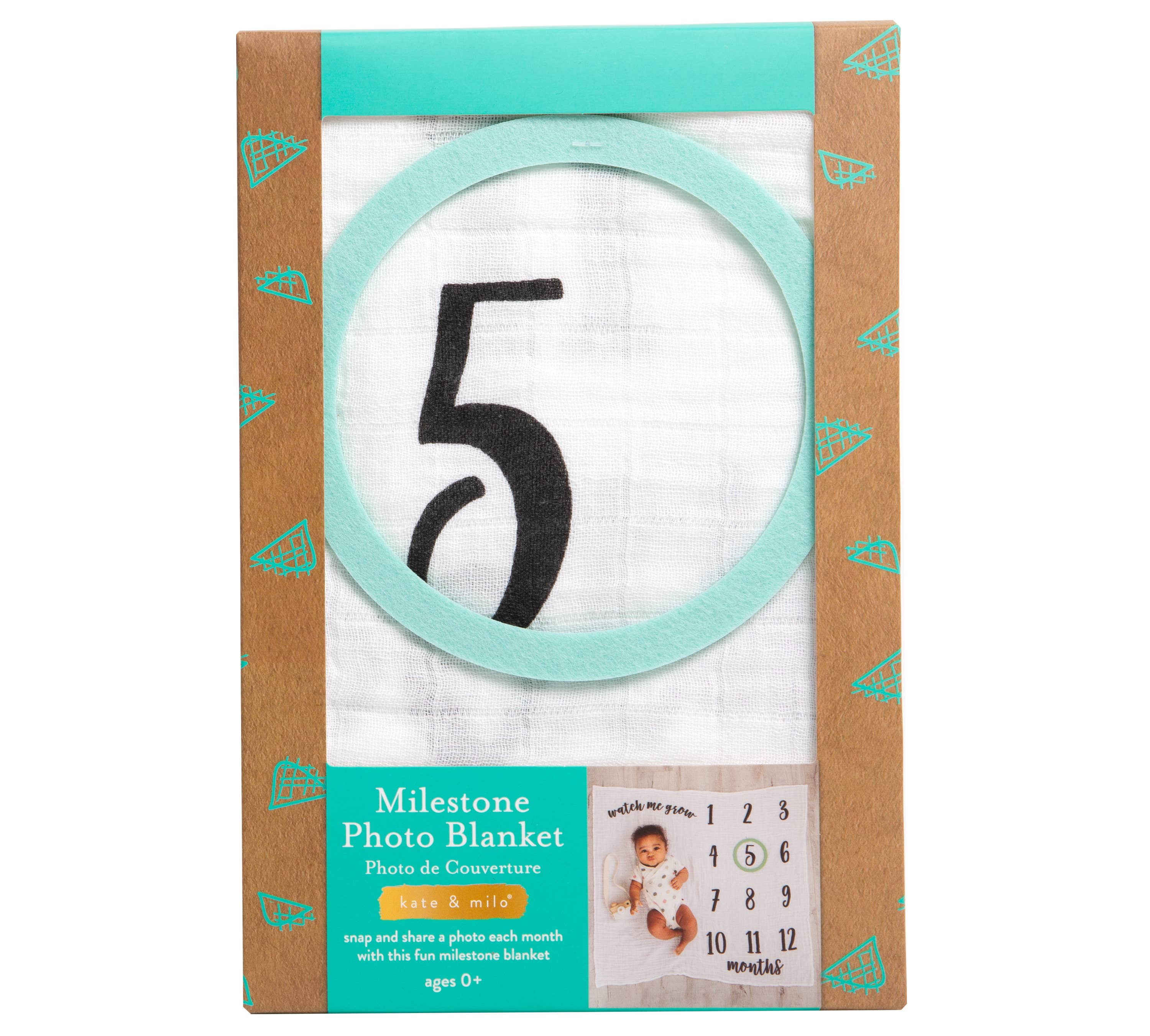 Kate & Milo - Wholesale Milestone Blanket - Kids & Baby - Baby Monthly Milestone Blanket, Photo Prop8