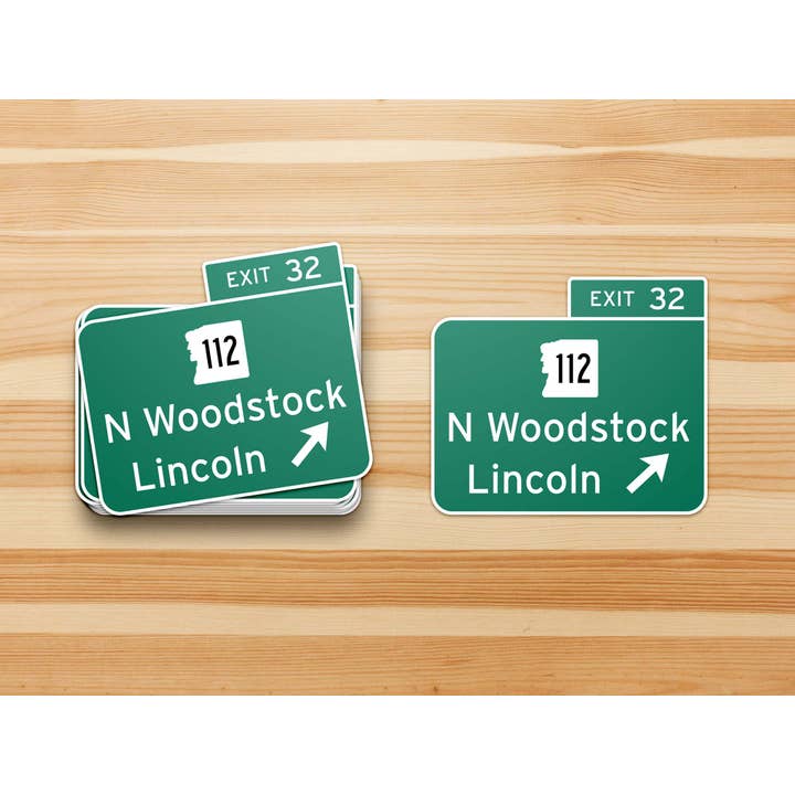 Cape Cod Stickers - Wholesale Sticker - Exit 32 Lincoln North Woodstock New Hampshire Sticker3