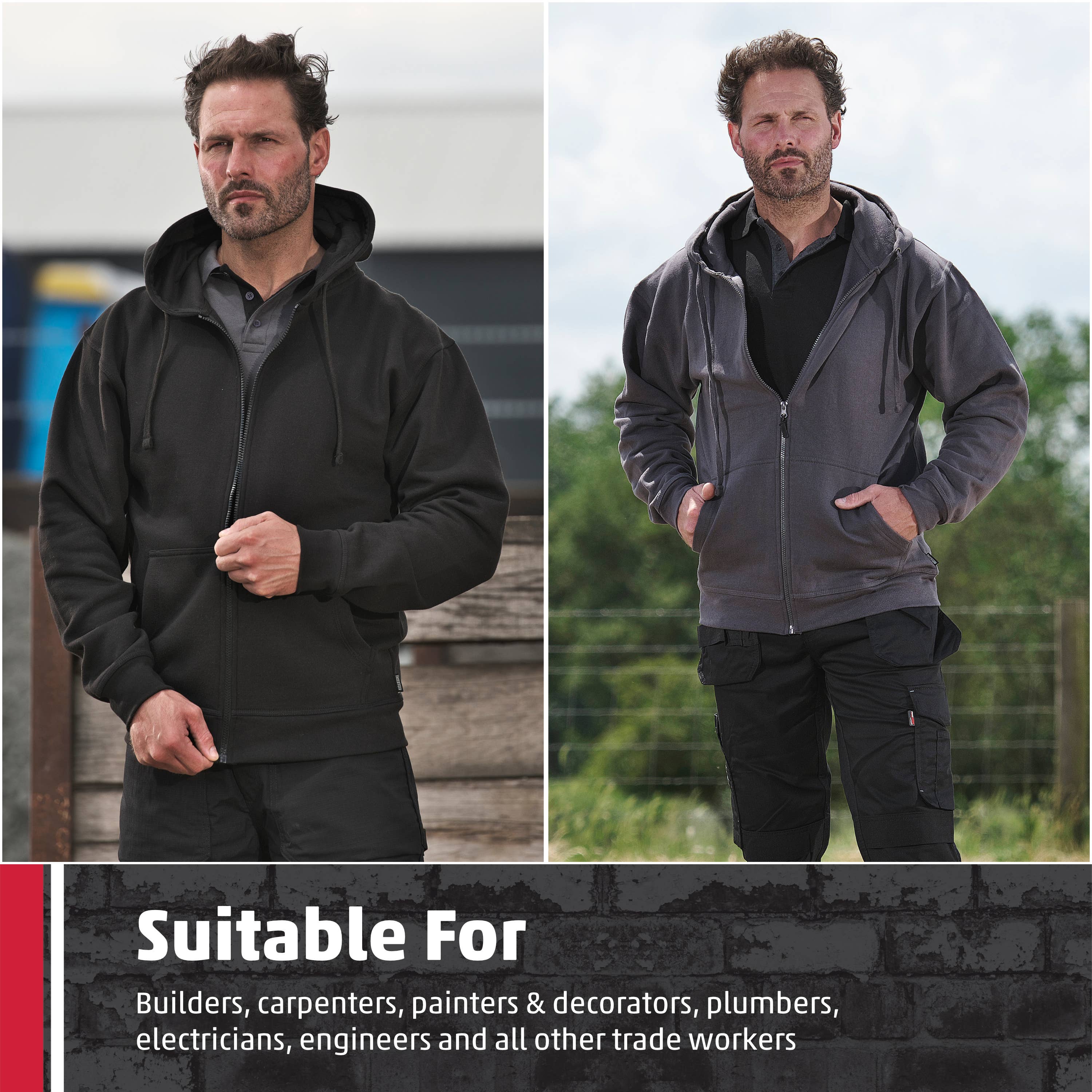 TuffStuff Workwear – wholesale Hoodie – Men's – TuffStuff Pro Work Hoodie, Full Zip, Lined Hood, Taped Neck9