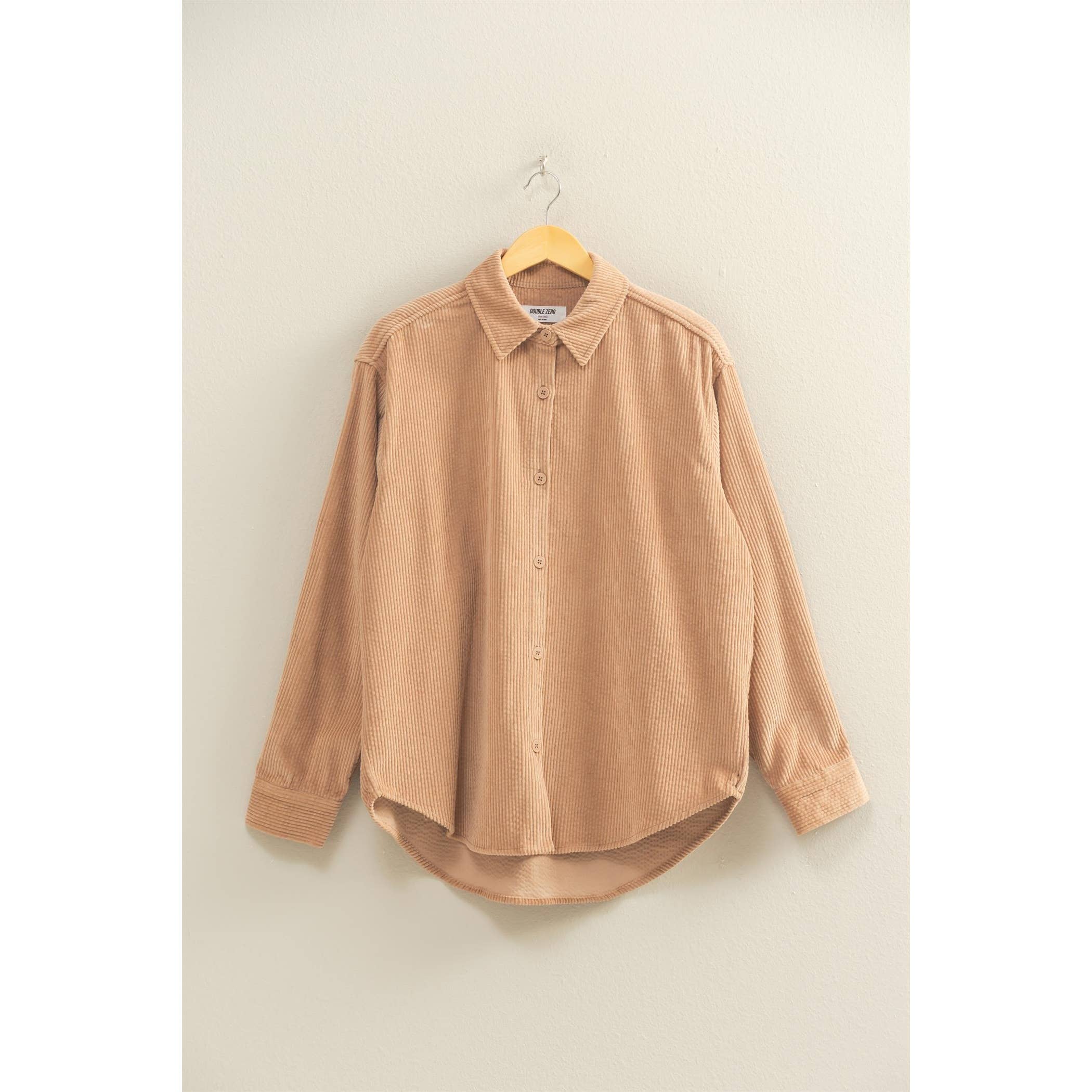 HYFVE - Wholesale Button Down Shirt - Women's - Relaxed-fit Contemporary Corduroy Shirt21