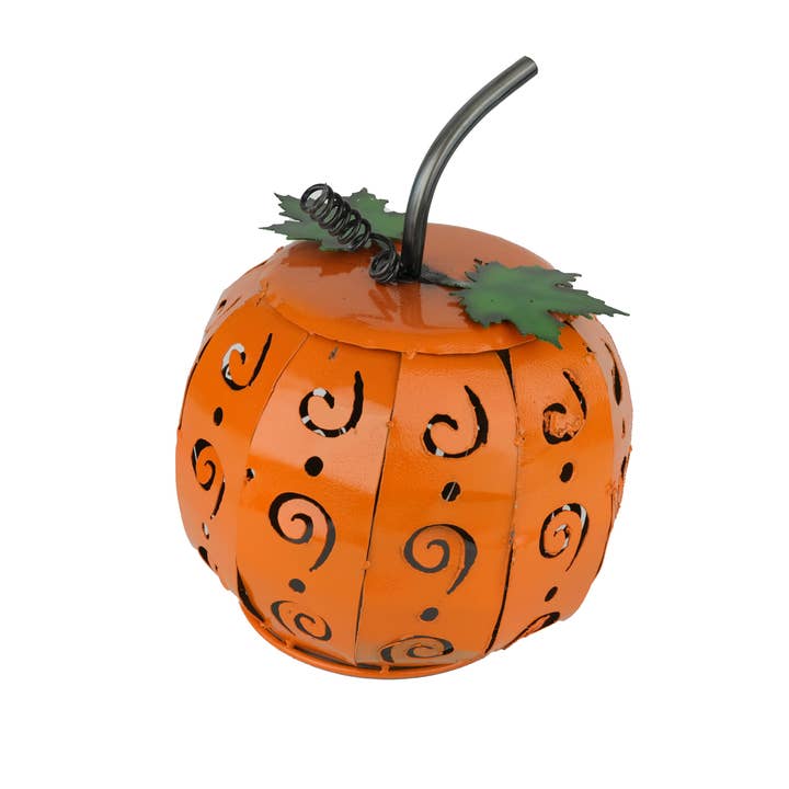 Halloween Pumpkin-Metal-Garden-11x13-Orange-Sale Priced-$22 for wholesale by My Amigos Imports