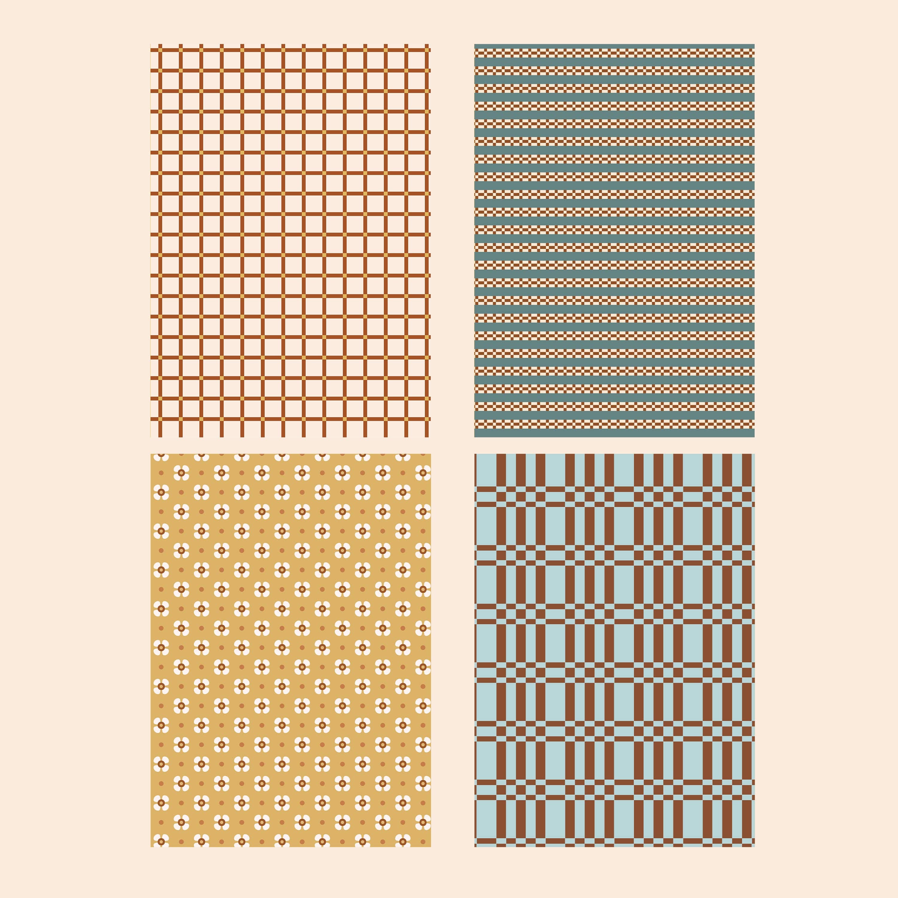 Lately Studio - Wholesale Scrapbook - Journalling Papers Book | Craft Paper Pack | Retro Pattern6