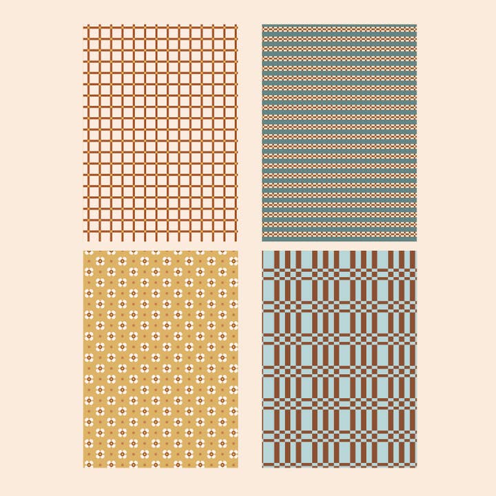 Lately Studio - Wholesale Scrapbook - Journalling Papers Book | Craft Paper Pack | Retro Pattern6