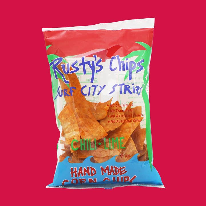 Rusty's Tortilla Crips - Chili Lime Corn (4oz - 12ct) for wholesale by Rusty's Chips