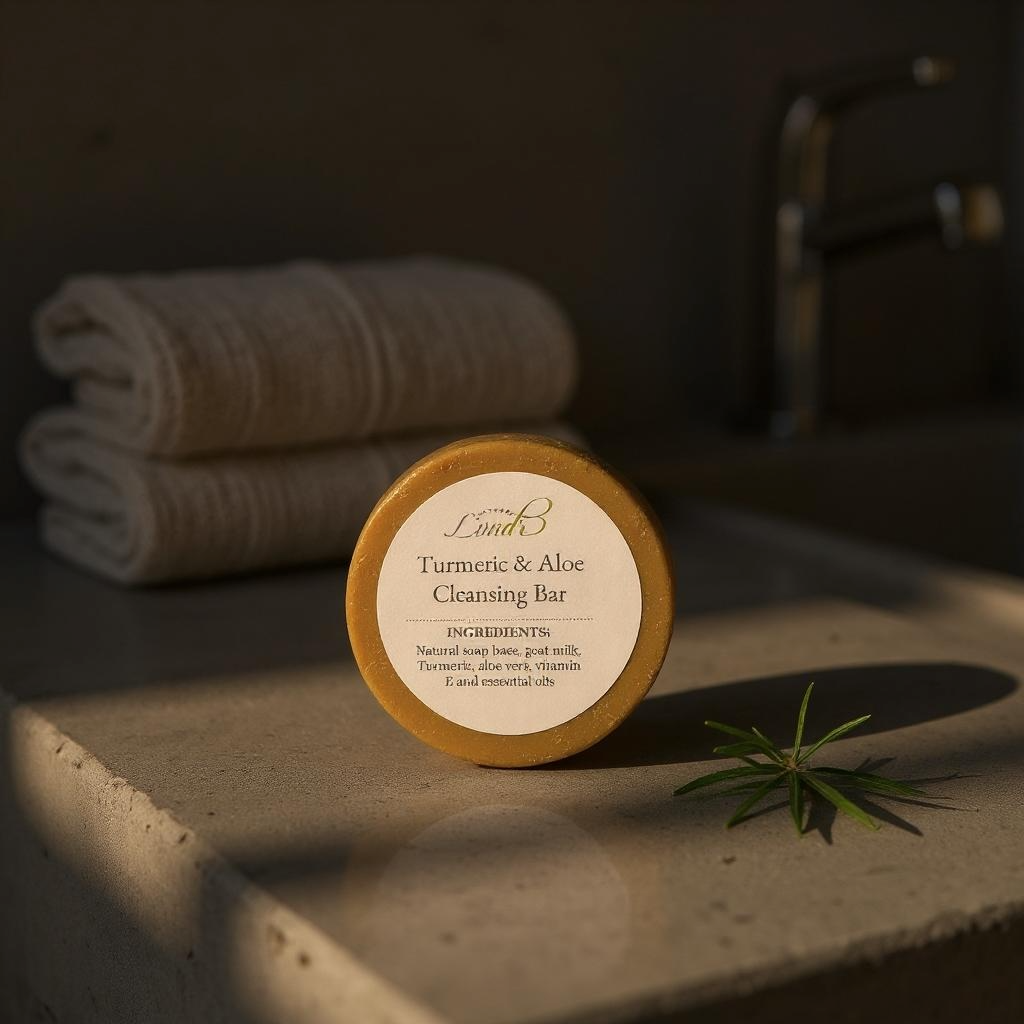 LVNDR Pure Essentials - Vente Pains de savon - Barre faciale au curcuma et à l'aloès1