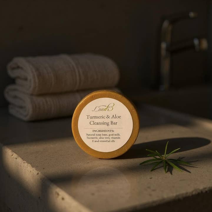 LVNDR Pure Essentials - Wholesale Bar Soap - Turmeric & Aloe Facial Bar1