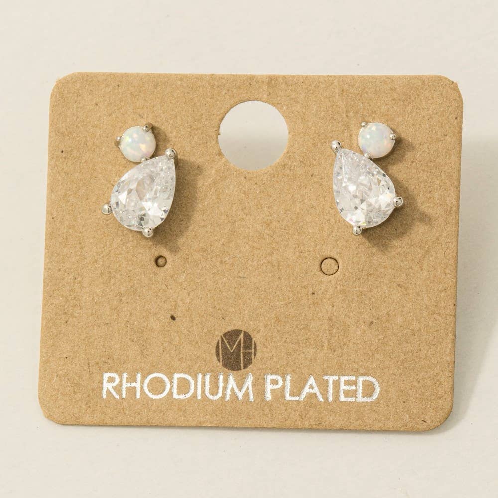 Fame Accessories - Vendita all'ingrosso Orecchini a bottone - Orecchini a goccia con strass4