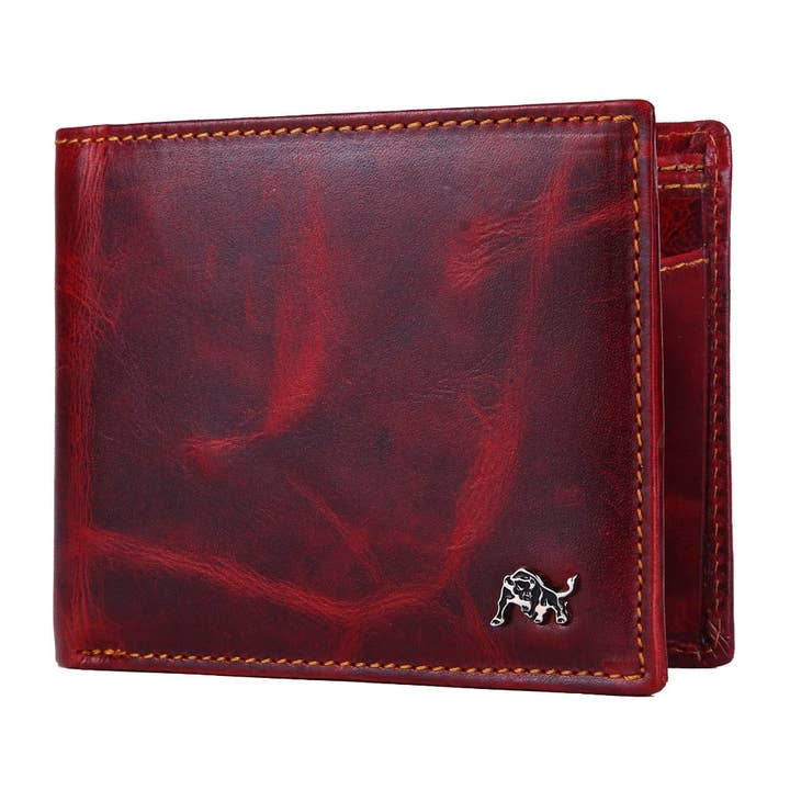 SPORTGIFTZ – wholesale Wallet - Men’s – WILDBUFF Mens Maroon Leather Wallet Timeless Everyday Wallet, Gift Ready5