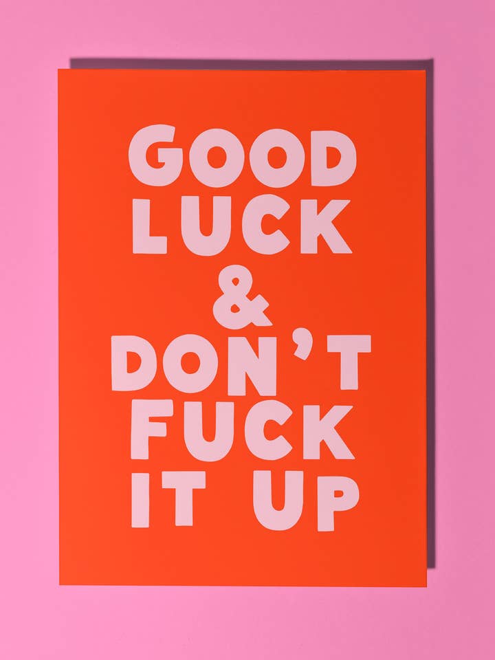 Good Luck & Don't Fuck It Up for wholesale by Tillie Rose Studio