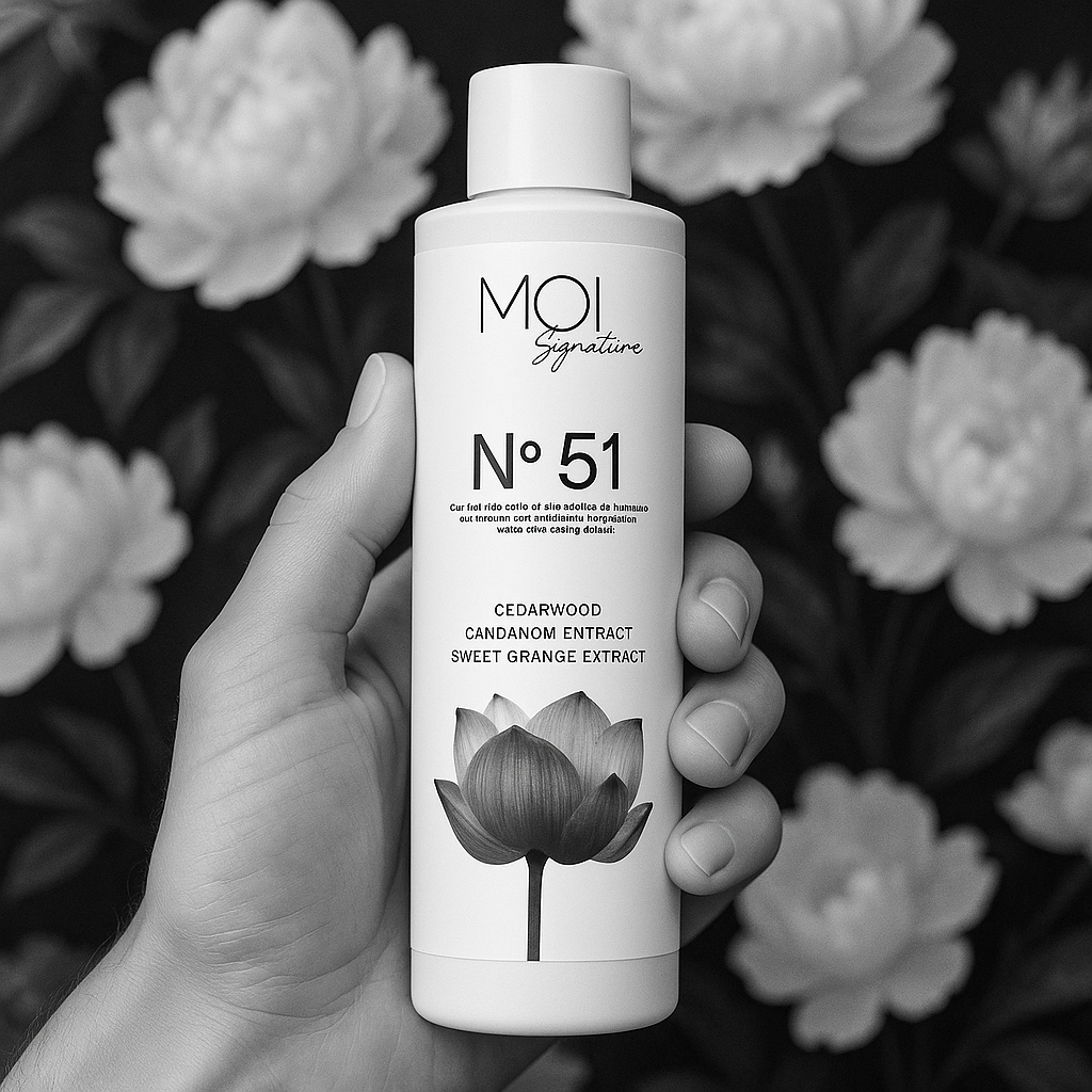 sesioMWorld - M·O·I Professional – wholesale Body wash/shower gel – MOI SIGNATURE shower gel cardamom & cedarwood scents 300ml3