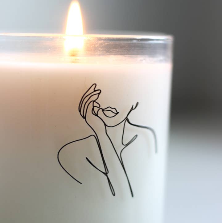 SCENTS BY FAY - Wholesale Jar/Filled Candle - 8oz Line Art Soy Candles made with Pure Essential Oils1