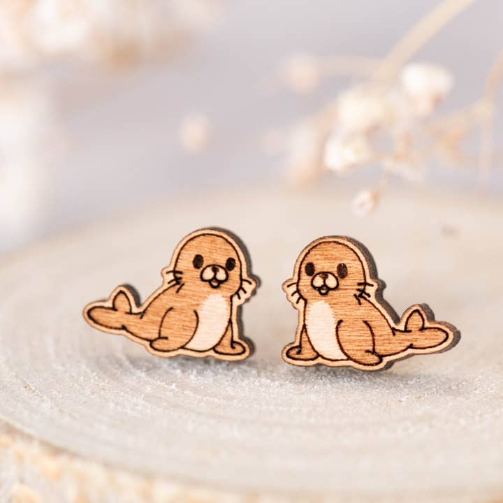 Orecchini con sigillo a forma di cartone animato - ES13039 per la vendita all'ingrosso da parte di Robin Valley