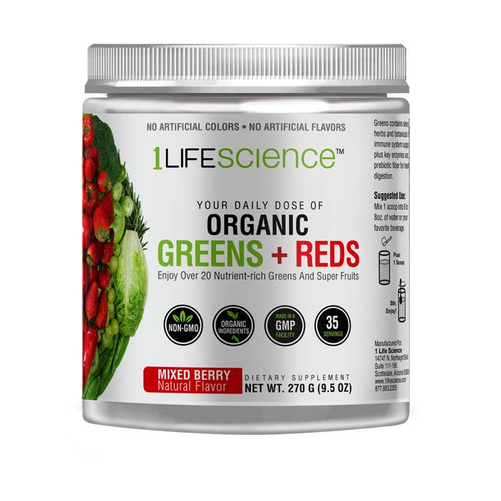 1 Life Science - Wholesale Oral Supplement/Vitamin - Greens & Reds 270g