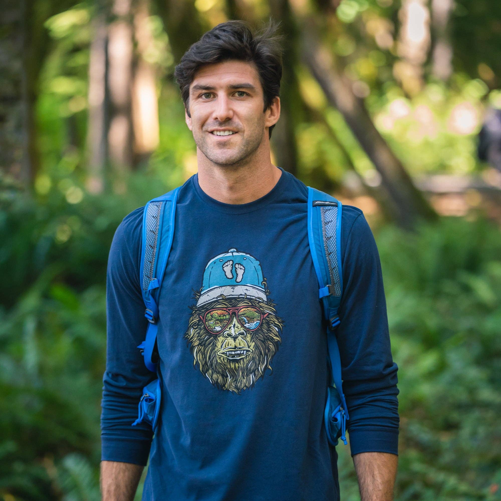 Midnight Navy The Legend Grows Poly-Cotton Long Sleeve T-Shirt for wholesale on Faire1