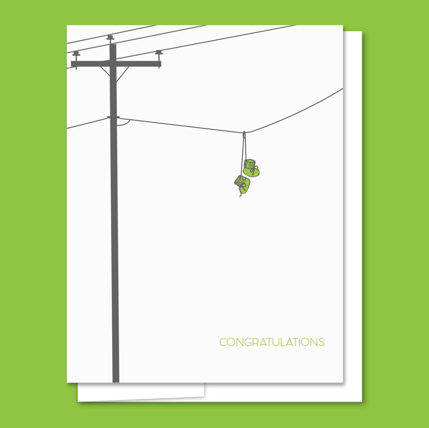 Quick Brown Fox Letterpress - Wholesale Baby Card - Baby Bootie - Letterpress Funny Baby Card1