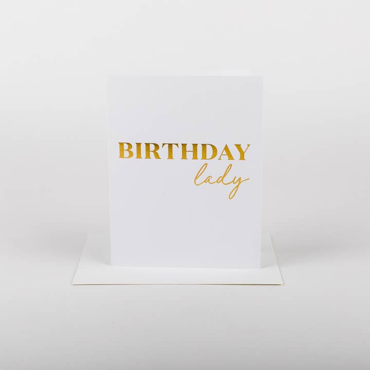 Birthday Lady - Greeting Card for wholesale by Wrinkle & Crease Paper Products