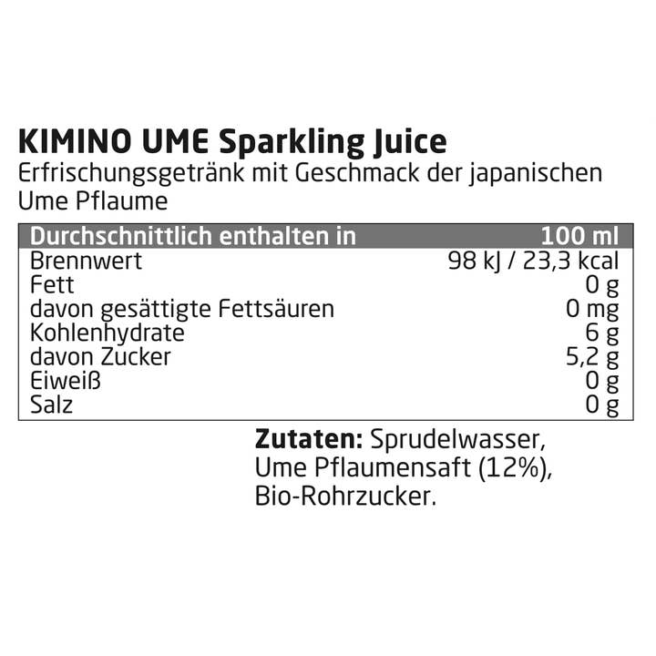 KIMINO Europe - Wholesale Soda/Carbonated Drink - Ume Sparkling Juice 24 x 250ml2