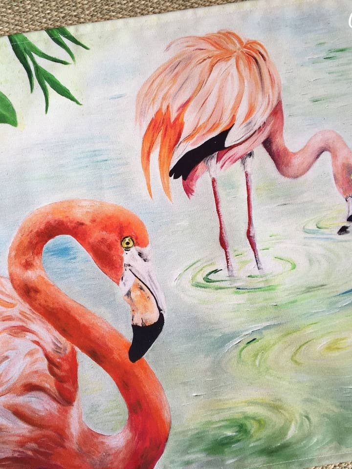 Flamingo Tea Towel for wholesale by The Catherine Gallery