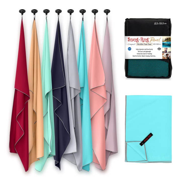 Wholesale Gifts Tomorrow - Wholesale Beach Towel - Snug Rug LG Quick Dry Beach Travel Towel Crystal Sea Blue5