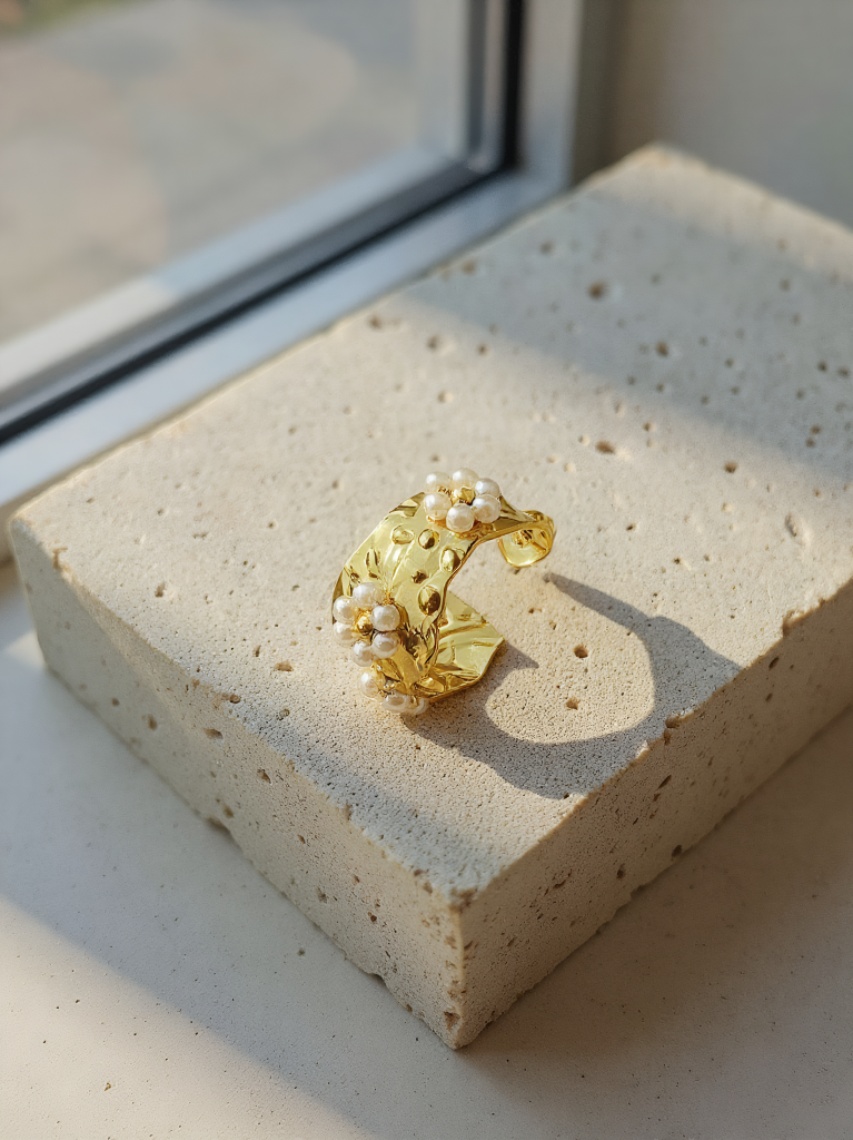 Revelari - Wholesale Hoop Earrings - Pearl Double C Earrings4