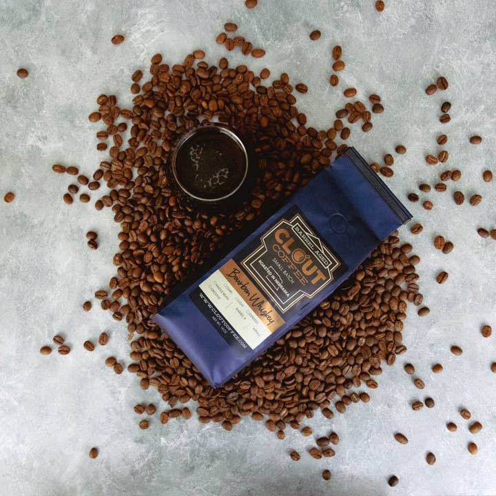 Clout Coffee – wholesale Coffee beans – Bourbon Whiskey Barrel Aged Coffee | 16oz Varieties