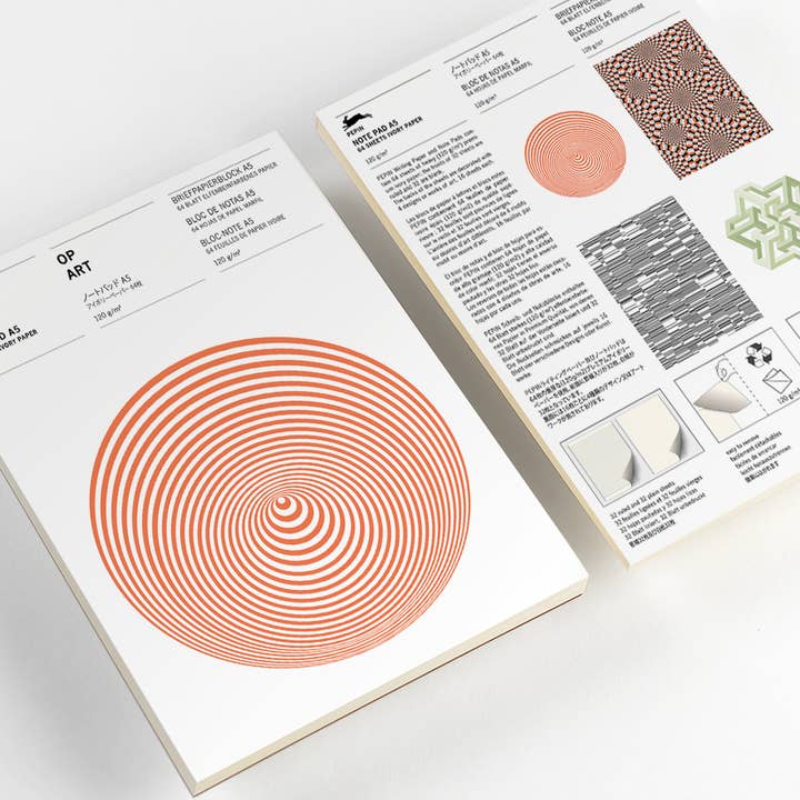 Pepin Press - Wholesale Notepad - Op Art A5 Note Pad & Writing Paper