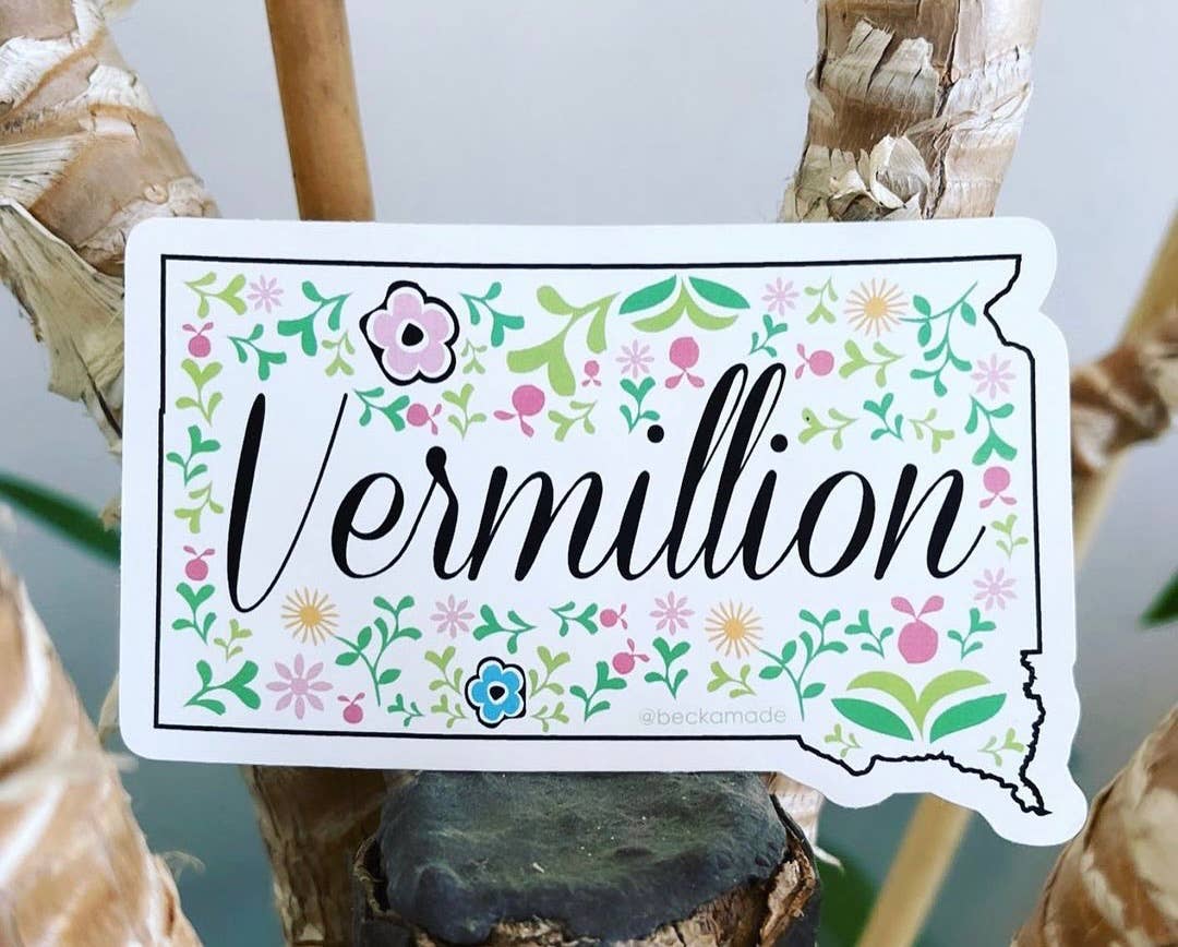 Beckamade - Wholesale Sticker - Scandinavian Floral Your City & State Sticker1