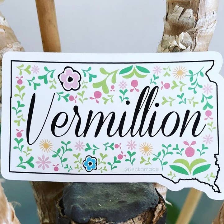 Beckamade - Wholesale Sticker - Scandinavian Floral Your City & State Sticker1