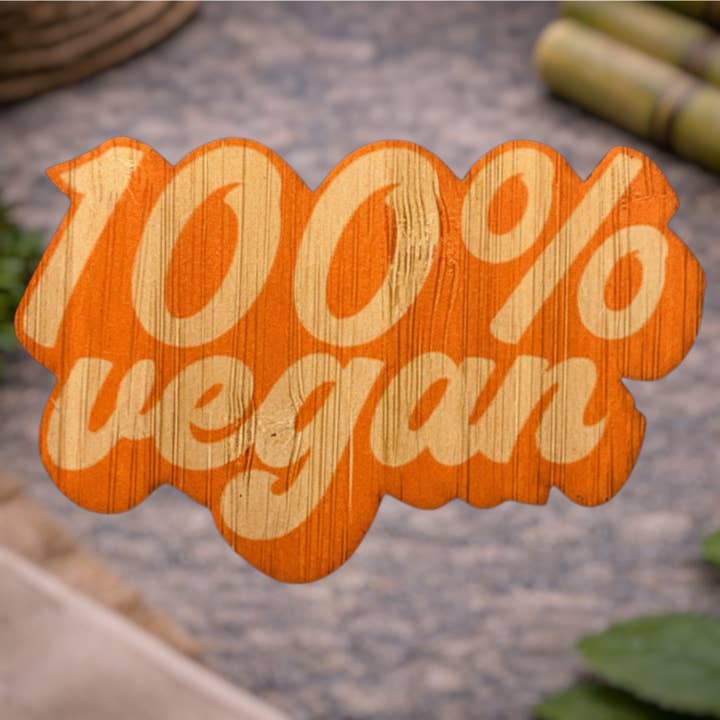 100% Vegan for wholesale by Bamboo Wood Stickers
