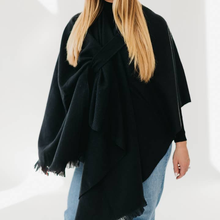 Pretty Simple - Wholesale Poncho - Women's - Solid Rylee Poncho