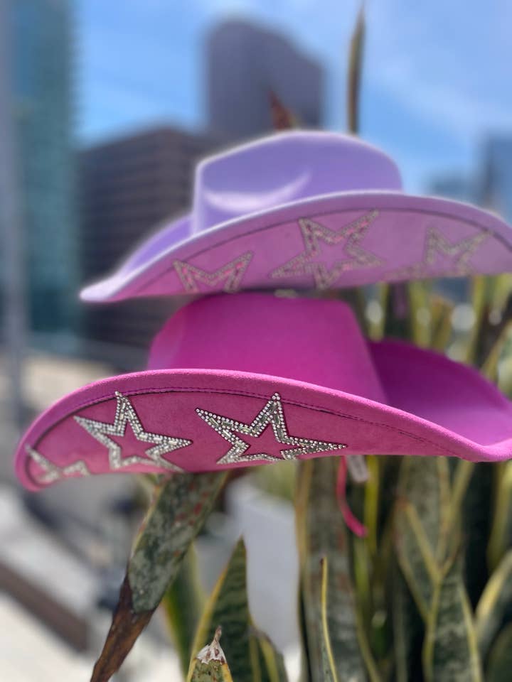 Studded Rhinestone Star Cowboy Hat for wholesale by Love and Thyme