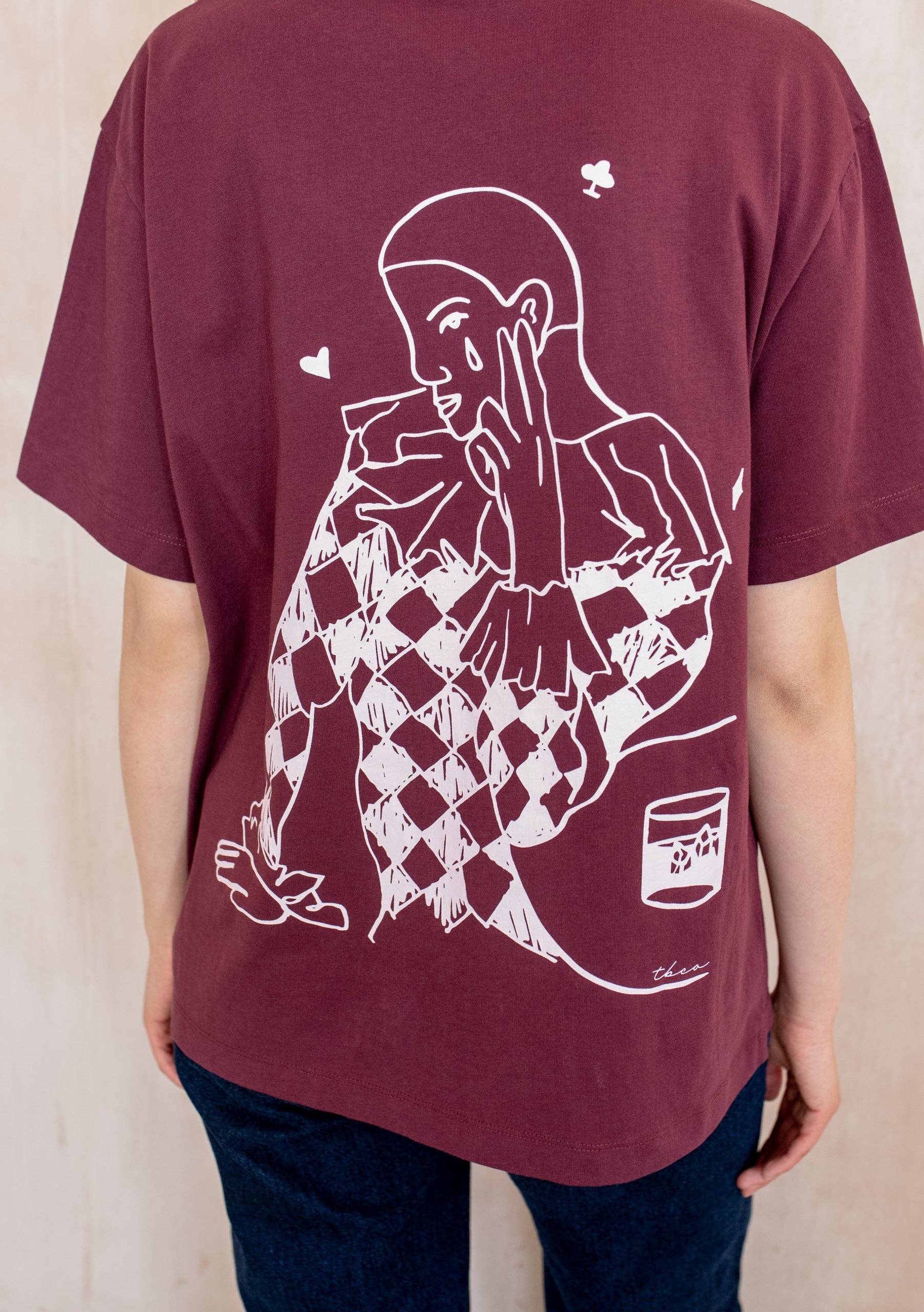 TBCo – wholesale Screen printed t-shirt – Women′s – Cotton T-Shirt in Harlequin3