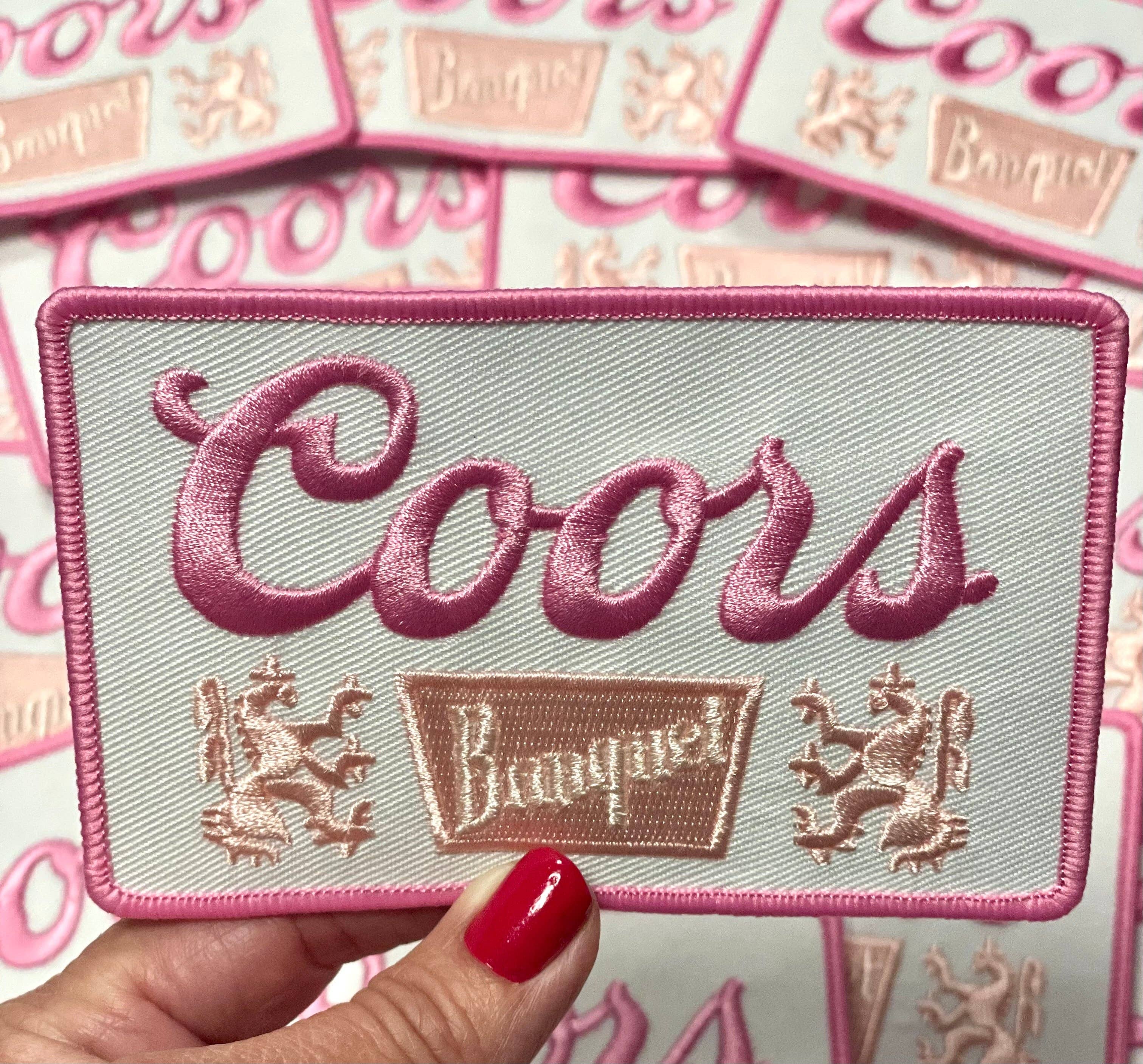 sequinandstiches - Wholesale Patch - Coors Patch, Trucker Hat Patch, Pink Patch, Beer Patch, Patch for Hat, Embroidery Patch, Trendy Patch, Cowgirl Patch, DIY1