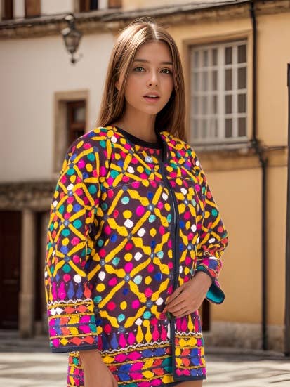 Boho Gypsy bestickte Damenjacke für den Großhandel von Meghcraft